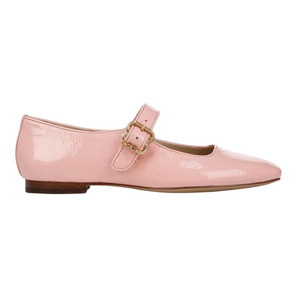 Sam Edelman Women's Michaela Leather Buckled Mary Jane Flats Pink Size 8 - Picture 2 of 5